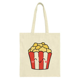 Cute Popcorn Tote Bag, Kawaii Food Bag, Movie Night Gift, Foodie Tote, Popcorn Lover Bag, Fun Tote Bag, Everyday Bag, Gift For Her - Tawshia